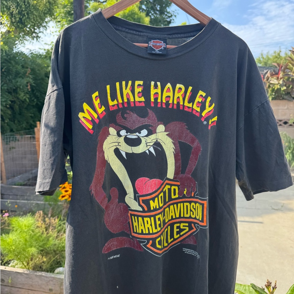 1992 Vintage Harley-Davidson Taz - single stitch black t-shirt